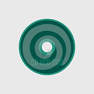 Compact disc sign vector illustration.Â  VCD cassette symbol design